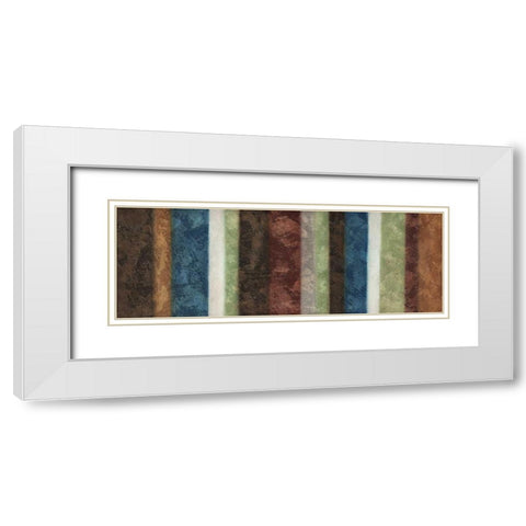 Morroccan Stripes II White Modern Wood Framed Art Print with Double Matting by Emery, Kristin