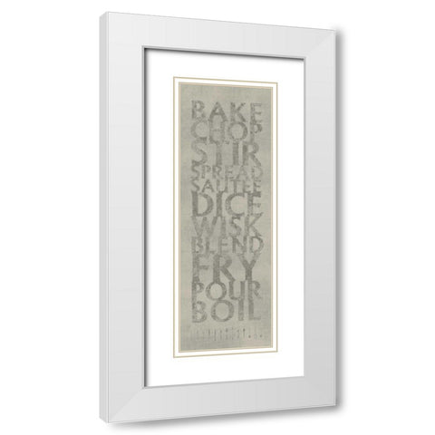 Kitchen List White Modern Wood Framed Art Print with Double Matting by Emery, Kristin