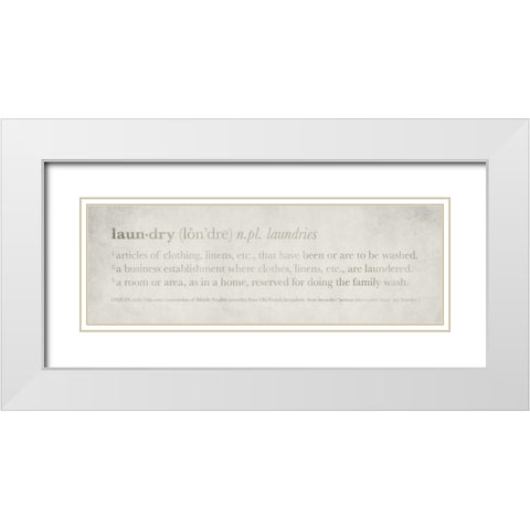 Definitions - Laundry I White Modern Wood Framed Art Print with Double Matting by Emery, Kristin