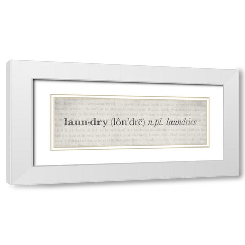Definitions - Laundry II White Modern Wood Framed Art Print with Double Matting by Emery, Kristin