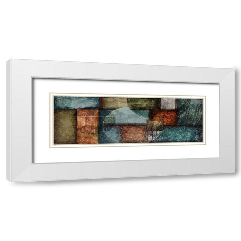Rectangle Blue Velvet I White Modern Wood Framed Art Print with Double Matting by Emery, Kristin