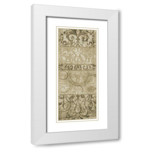 One Tone II White Modern Wood Framed Art Print with Double Matting by Emery, Kristin