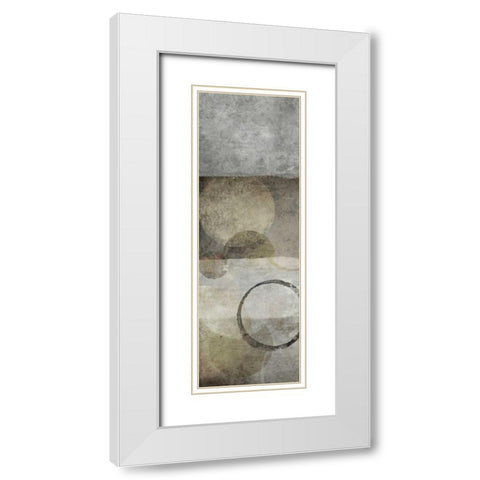 Circles and Patterns II White Modern Wood Framed Art Print with Double Matting by Emery, Kristin
