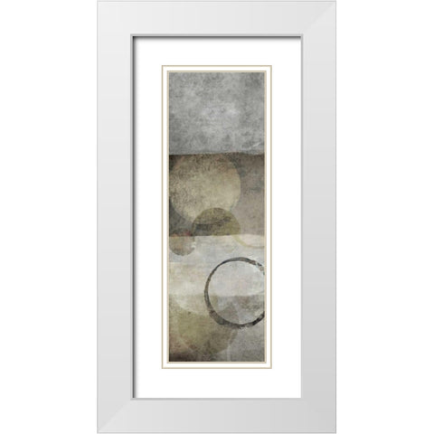 Circles and Patterns II White Modern Wood Framed Art Print with Double Matting by Emery, Kristin
