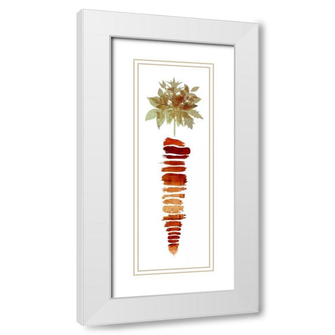 Carrot I White Modern Wood Framed Art Print with Double Matting by Emery, Kristin