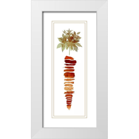 Carrot I White Modern Wood Framed Art Print with Double Matting by Emery, Kristin
