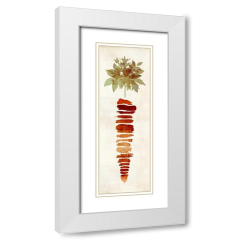 Carrot II White Modern Wood Framed Art Print with Double Matting by Emery, Kristin