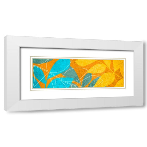 Leaves II White Modern Wood Framed Art Print with Double Matting by Emery, Kristin