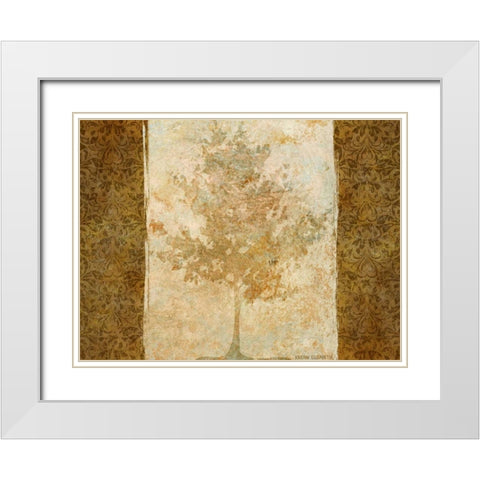 Tree I White Modern Wood Framed Art Print with Double Matting by Emery, Kristin