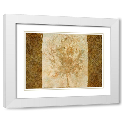 Tree II White Modern Wood Framed Art Print with Double Matting by Emery, Kristin