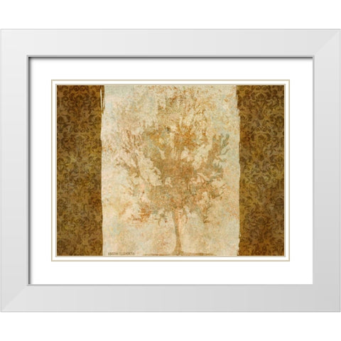 Tree II White Modern Wood Framed Art Print with Double Matting by Emery, Kristin