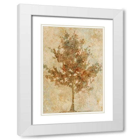 Fall Tree White Modern Wood Framed Art Print with Double Matting by Emery, Kristin