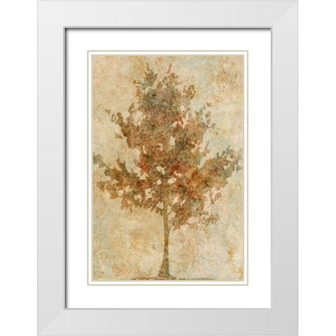 Fall Tree White Modern Wood Framed Art Print with Double Matting by Emery, Kristin