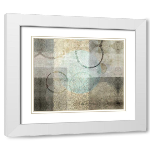 Paradise Moon I White Modern Wood Framed Art Print with Double Matting by Emery, Kristin