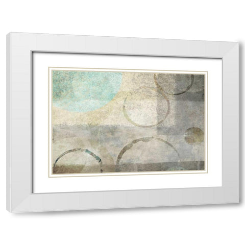 Paradise Moon II White Modern Wood Framed Art Print with Double Matting by Emery, Kristin