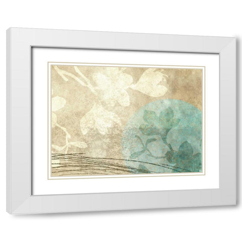 Paradise Moon V White Modern Wood Framed Art Print with Double Matting by Emery, Kristin