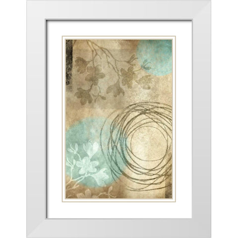 Paradise Moon XV White Modern Wood Framed Art Print with Double Matting by Emery, Kristin