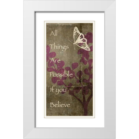 All Things White Modern Wood Framed Art Print with Double Matting by Emery, Kristin