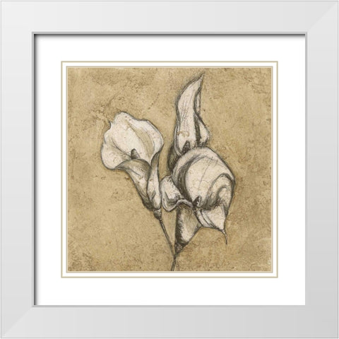 Calla Lily I White Modern Wood Framed Art Print with Double Matting by Emery, Kristin