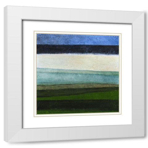 Stripes Right White Modern Wood Framed Art Print with Double Matting by Emery, Kristin