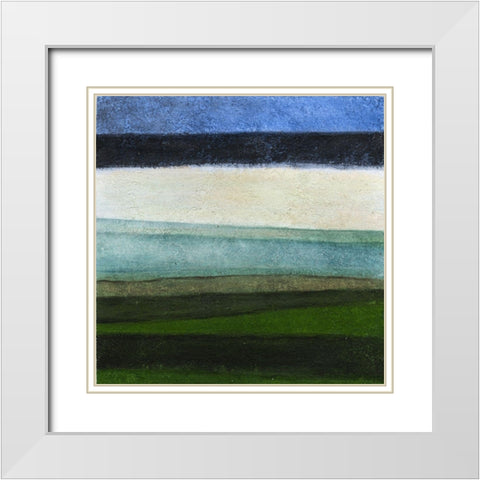 Stripes Right White Modern Wood Framed Art Print with Double Matting by Emery, Kristin