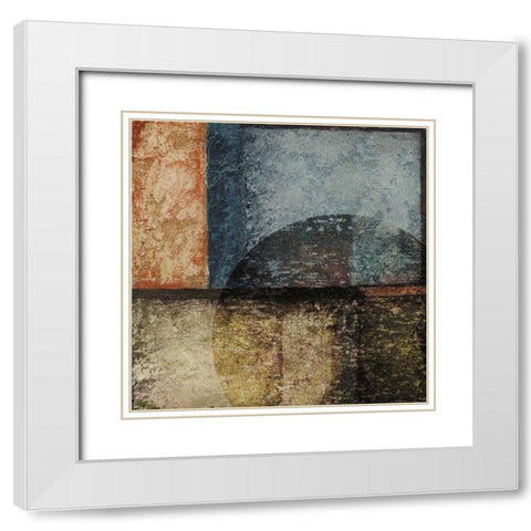 Square III White Modern Wood Framed Art Print with Double Matting by Emery, Kristin