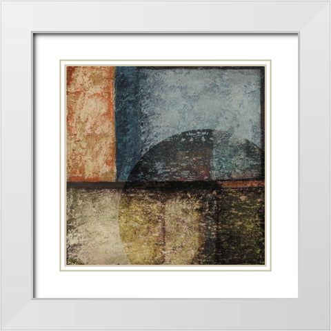 Square III White Modern Wood Framed Art Print with Double Matting by Emery, Kristin