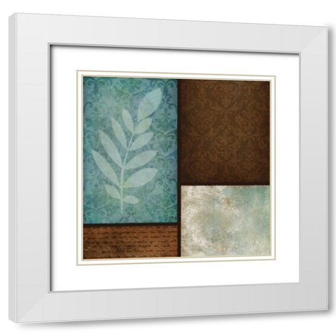 Patterns and Ferns III White Modern Wood Framed Art Print with Double Matting by Emery, Kristin