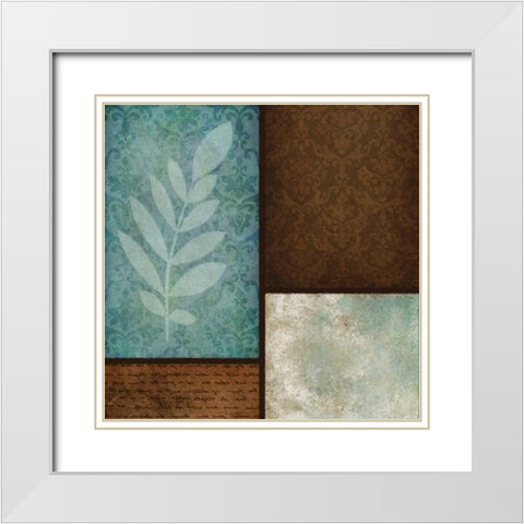 Patterns and Ferns III White Modern Wood Framed Art Print with Double Matting by Emery, Kristin