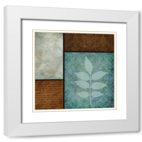 Patterns and Ferns IV White Modern Wood Framed Art Print with Double Matting by Emery, Kristin