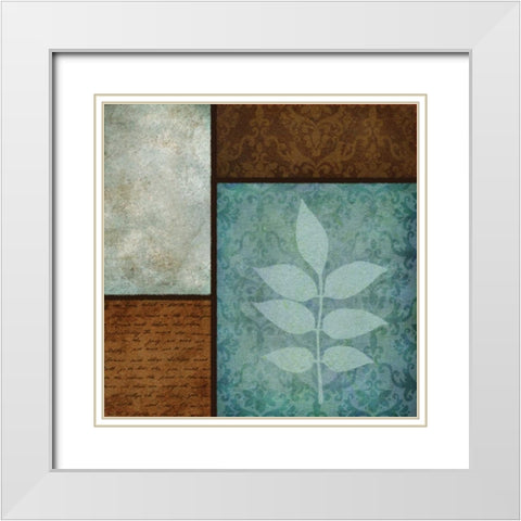 Patterns and Ferns IV White Modern Wood Framed Art Print with Double Matting by Emery, Kristin