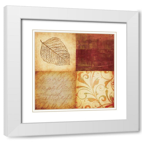 Spice 1 White Modern Wood Framed Art Print with Double Matting by Emery, Kristin