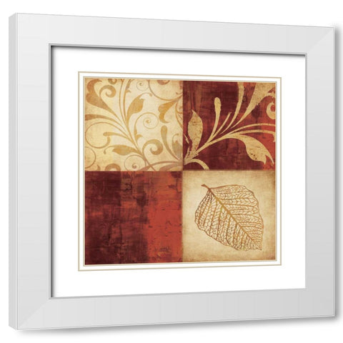 Red Gold 4pk White Modern Wood Framed Art Print with Double Matting by Emery, Kristin