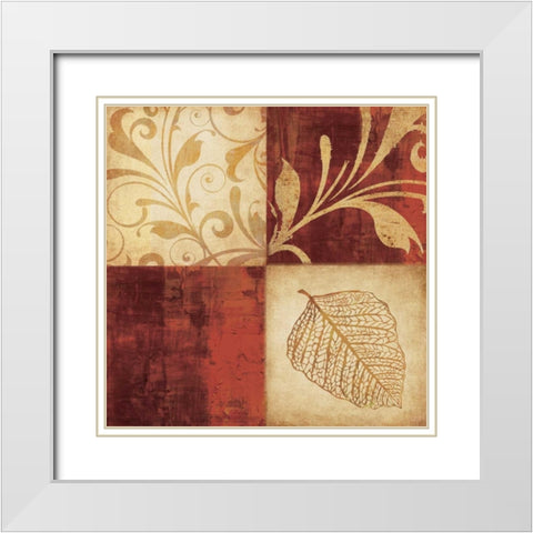 Red Gold 4pk White Modern Wood Framed Art Print with Double Matting by Emery, Kristin