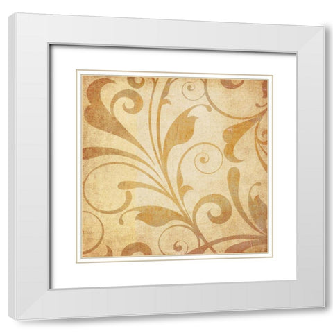 Gold White Modern Wood Framed Art Print with Double Matting by Emery, Kristin