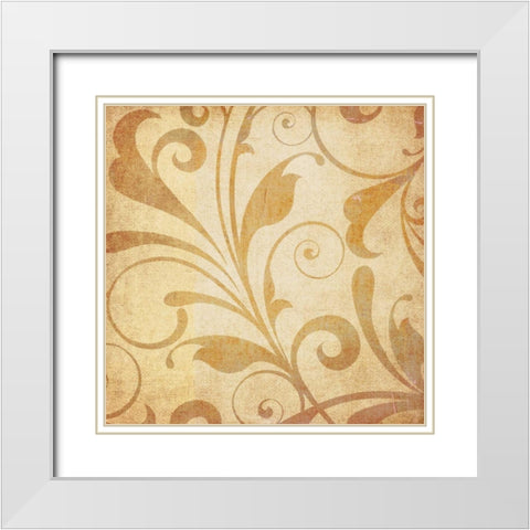 Gold White Modern Wood Framed Art Print with Double Matting by Emery, Kristin