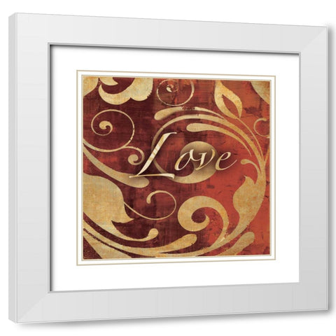 Red 1 White Modern Wood Framed Art Print with Double Matting by Emery, Kristin