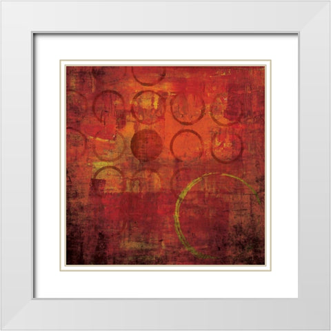 Red Hot I White Modern Wood Framed Art Print with Double Matting by Emery, Kristin