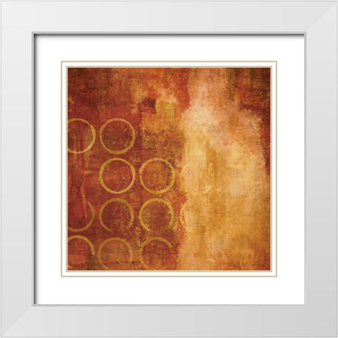 Red Hot II White Modern Wood Framed Art Print with Double Matting by Emery, Kristin