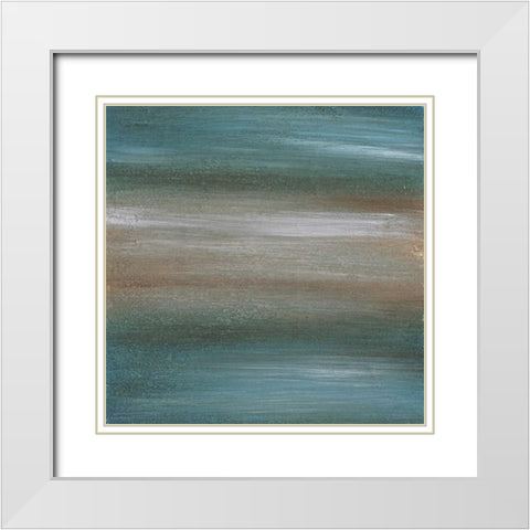 Aqua 2 White Modern Wood Framed Art Print with Double Matting by Emery, Kristin
