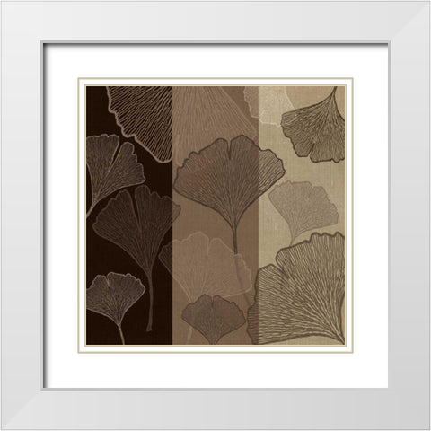 3 Panel Falling Flowers White Modern Wood Framed Art Print with Double Matting by Emery, Kristin