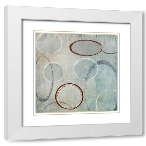 Mod II White Modern Wood Framed Art Print with Double Matting by Emery, Kristin