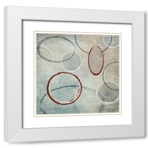 Mod I White Modern Wood Framed Art Print with Double Matting by Emery, Kristin