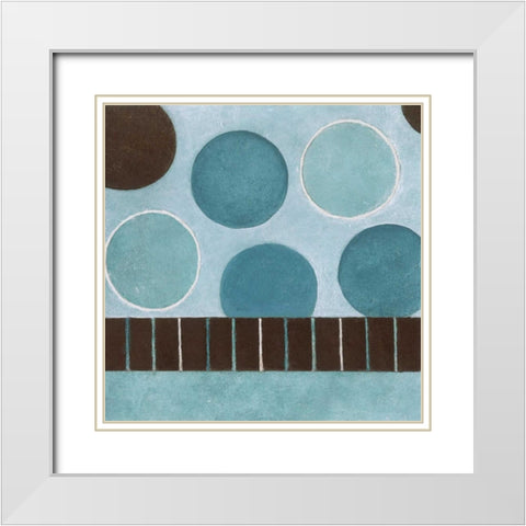 Bubbles 2 White Modern Wood Framed Art Print with Double Matting by Emery, Kristin