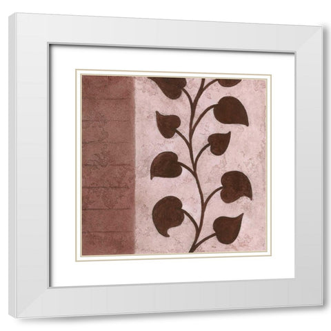 Vine 1 White Modern Wood Framed Art Print with Double Matting by Emery, Kristin