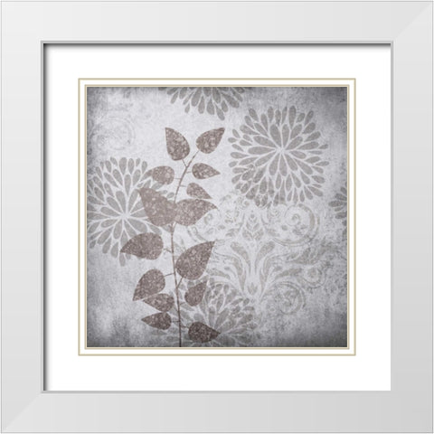 Warm Grey Yellow White Modern Wood Framed Art Print with Double Matting by Emery, Kristin