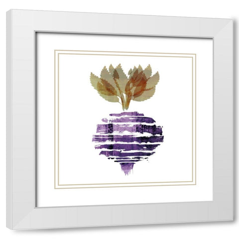 Beet I White Modern Wood Framed Art Print with Double Matting by Emery, Kristin
