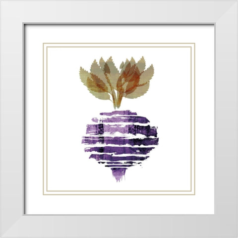 Beet I White Modern Wood Framed Art Print with Double Matting by Emery, Kristin