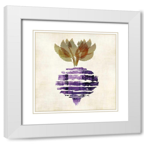 Beet II White Modern Wood Framed Art Print with Double Matting by Emery, Kristin
