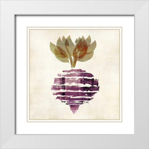Beet IIII White Modern Wood Framed Art Print with Double Matting by Emery, Kristin